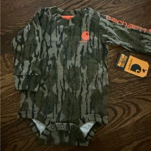 Carhartt Green Camo Baby Bodysuit
